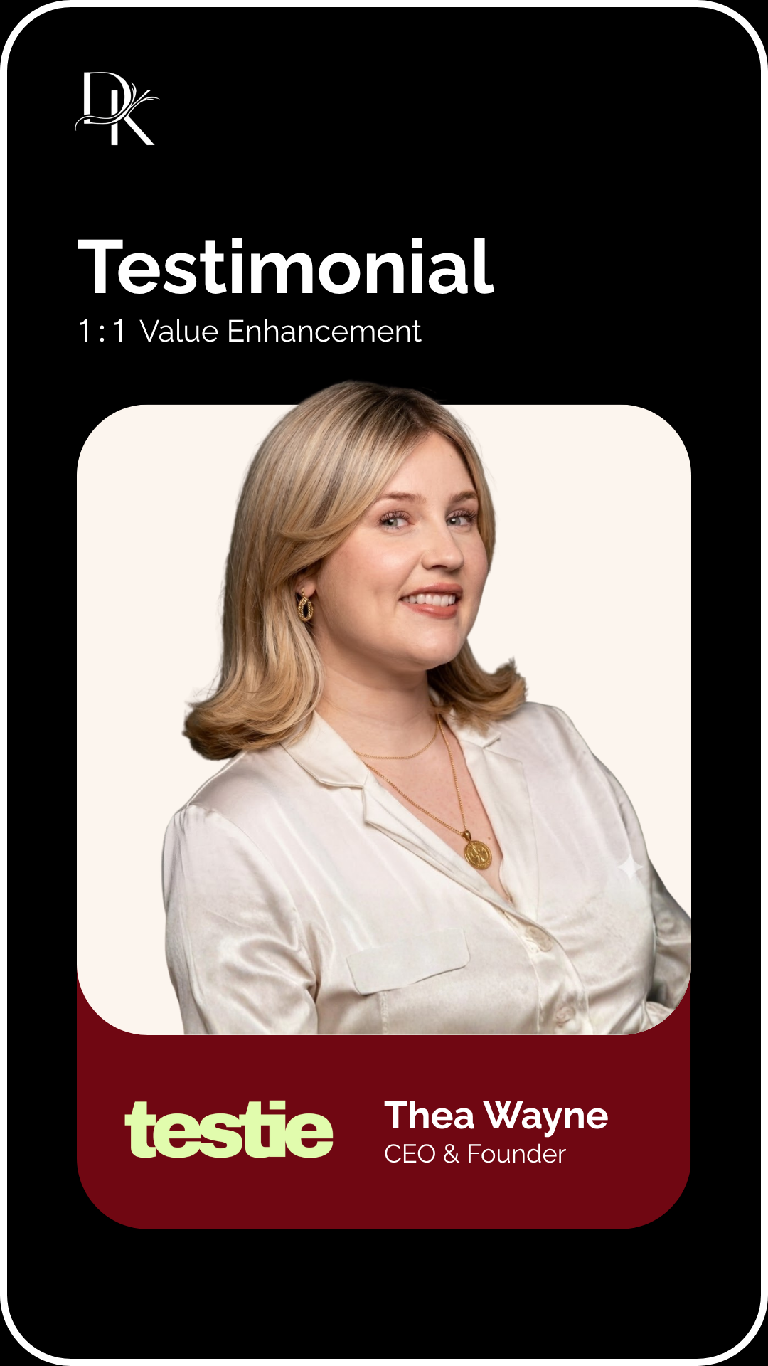 Thea Wayne video testimonial