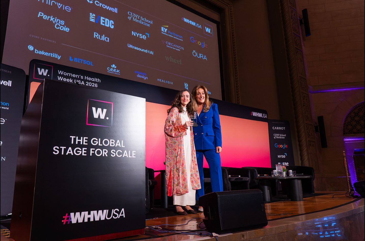 Dominnique Karetsos on stage at Women's Health USA