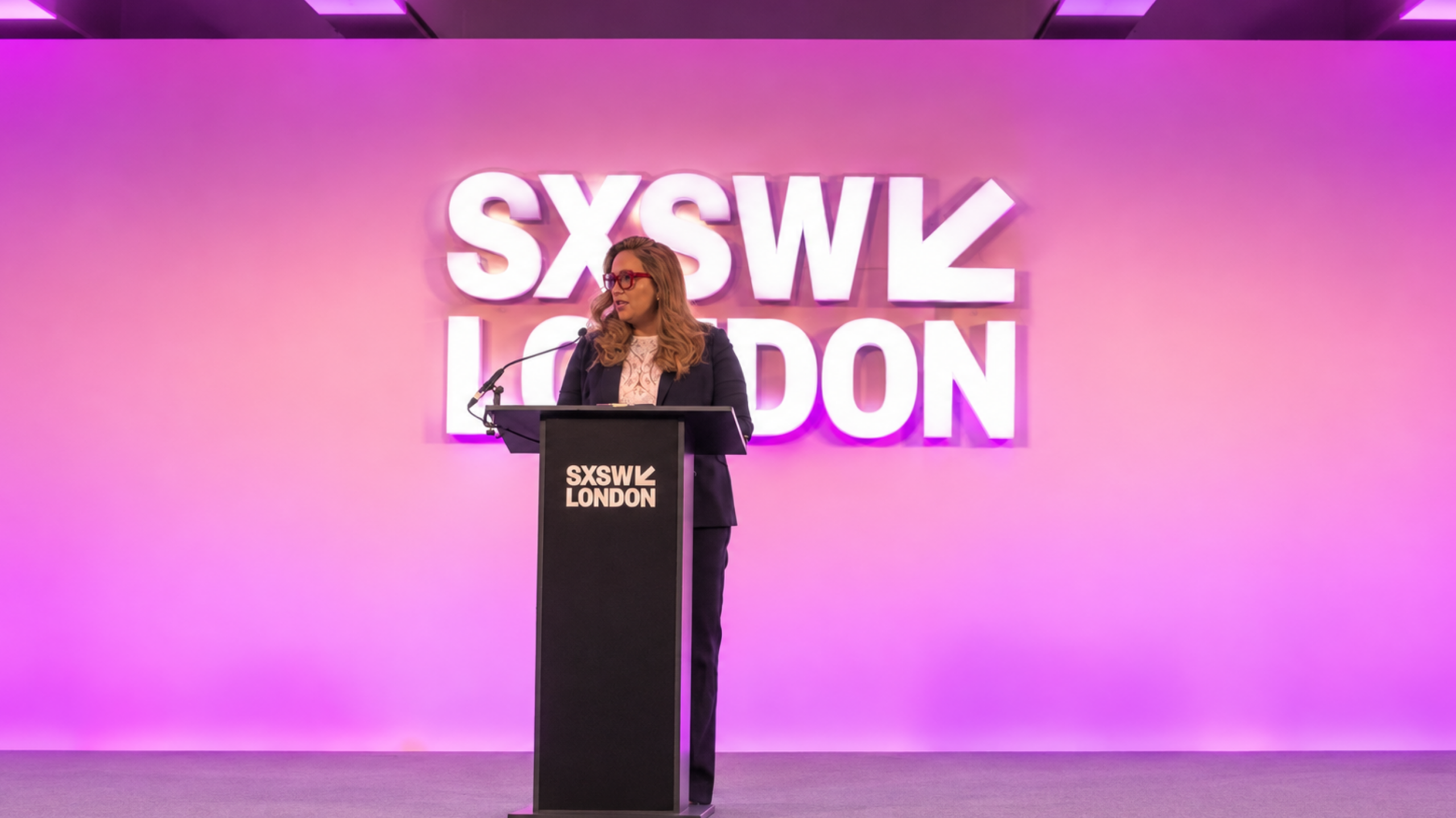 Dominnique Karetsos speaking at SXSW London
